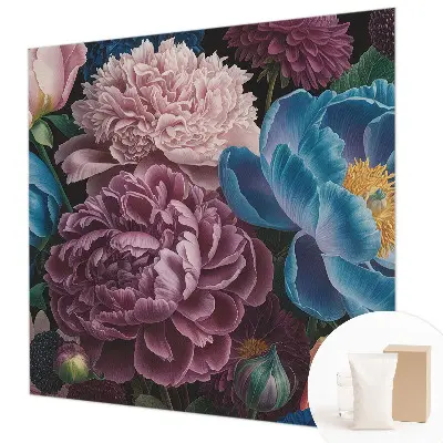 Fotobehang vlies met kleurrijke bloemen
