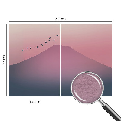 Vlies fotobehang op maat Bergachtig Westen