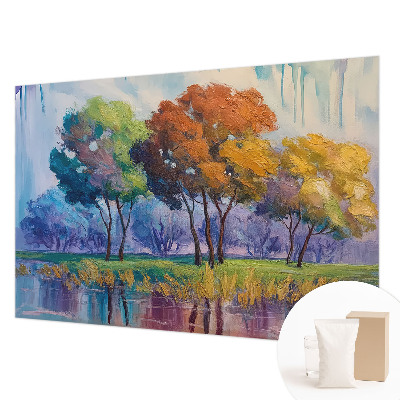 Premium fotobehang met een abstracte afbeelding van een boom