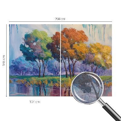 Premium fotobehang met een abstracte afbeelding van een boom