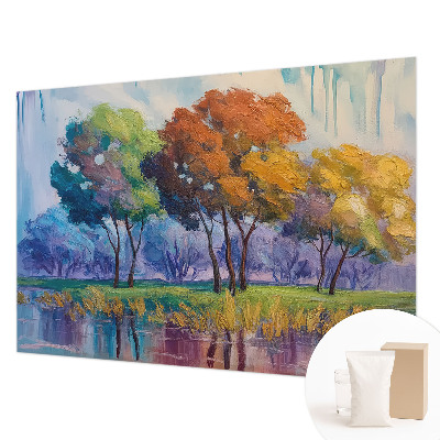 Premium fotobehang met een abstracte afbeelding van een boom