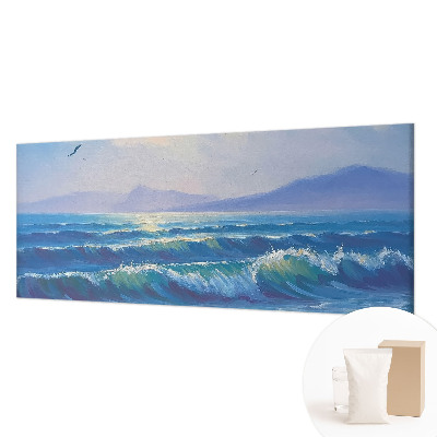 Behang met print Zeegolven