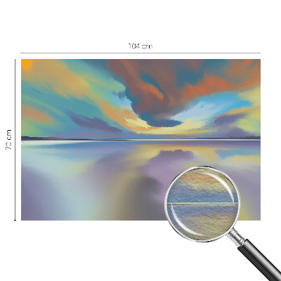 Muur behang Regenboogzonsondergang