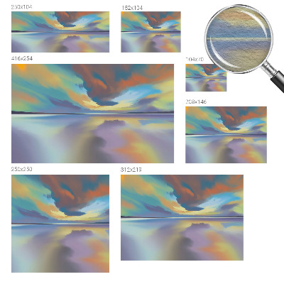 Muur behang Regenboogzonsondergang