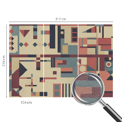 Naadloos fotobehang met een abstracte compositie