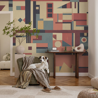 Naadloos fotobehang met een abstracte compositie