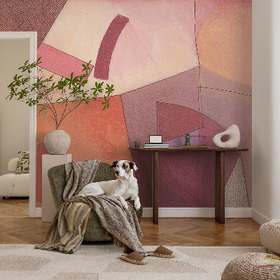 Fotobehang voor slaapkamer met kleurrijke vormen