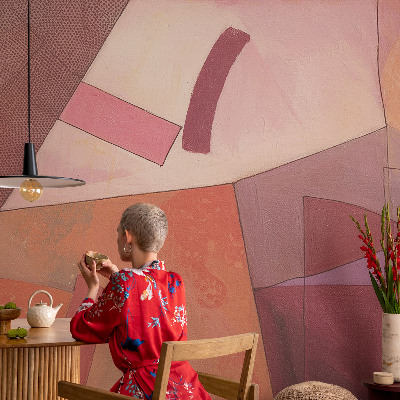 Fotobehang voor slaapkamer met kleurrijke vormen