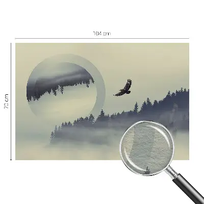 Fotobehang slaapkamer met een boslandschap als decor