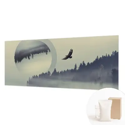 Fotobehang slaapkamer met een boslandschap als decor