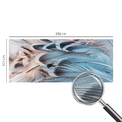 Fotobehang voor de woonkamer Blauwe veren