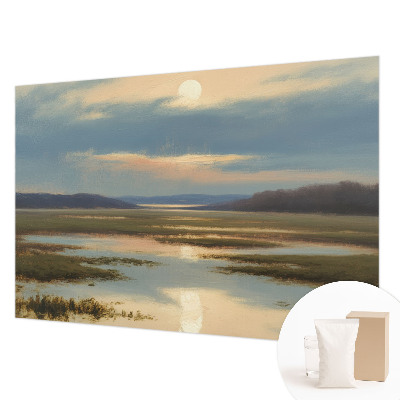 Sfeervol fotobehang met een atmosferisch landschap als motief