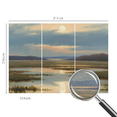 Sfeervol fotobehang met een atmosferisch landschap als motief