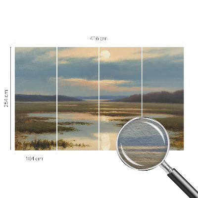 Sfeervol fotobehang met een atmosferisch landschap als motief