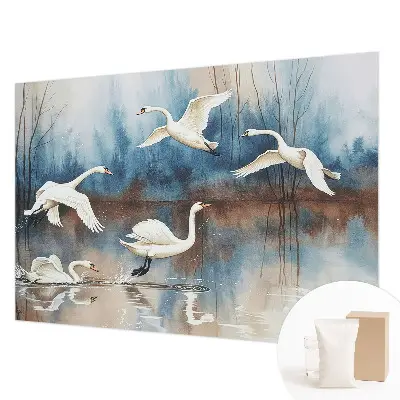 Groot fotobehang met een afbeelding van vogels in vlucht