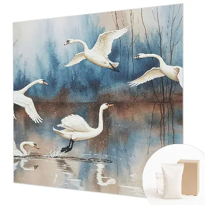 Groot fotobehang met een afbeelding van vogels in vlucht