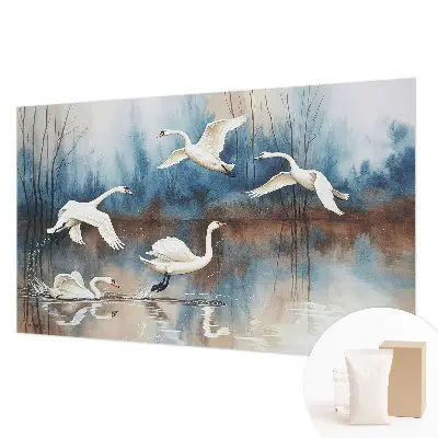 Groot fotobehang met een afbeelding van vogels in vlucht