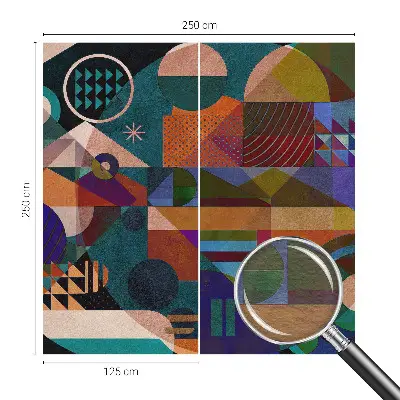 Vliesbehang fotobehang met geometrische kunst als motief