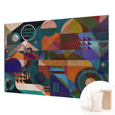Vliesbehang fotobehang met geometrische kunst als motief