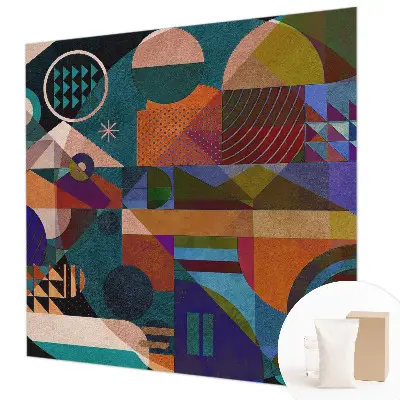 Vliesbehang fotobehang met geometrische kunst als motief
