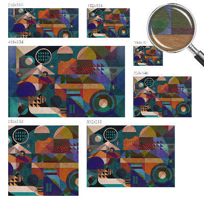 Vliesbehang fotobehang met geometrische kunst als motief