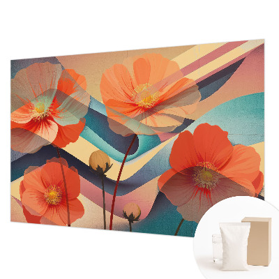 Fotobehang vliesbehang met het ontwerp 'Bloemen van de zintuigen'