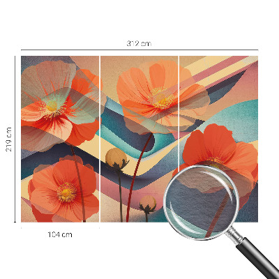 Fotobehang vliesbehang met het ontwerp 'Bloemen van de zintuigen'
