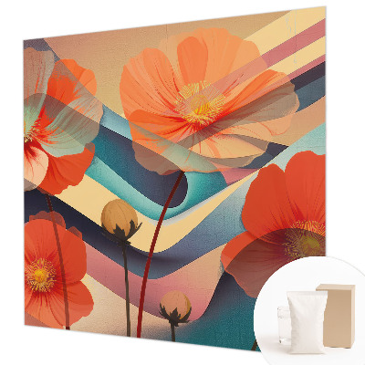 Fotobehang vliesbehang met het ontwerp 'Bloemen van de zintuigen'