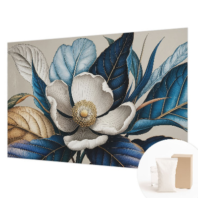 Vliesbehang fotobehang woonkamer met een elegante bloemenprint