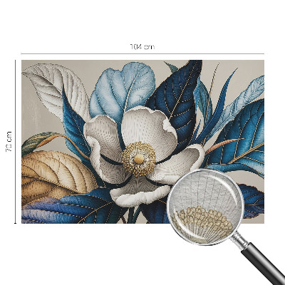 Vliesbehang fotobehang woonkamer met een elegante bloemenprint