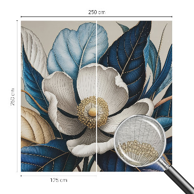Vliesbehang fotobehang woonkamer met een elegante bloemenprint