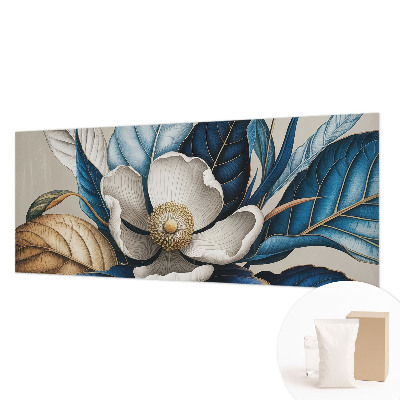 Vliesbehang fotobehang woonkamer met een elegante bloemenprint