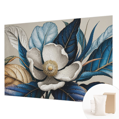 Vliesbehang fotobehang woonkamer met een elegante bloemenprint