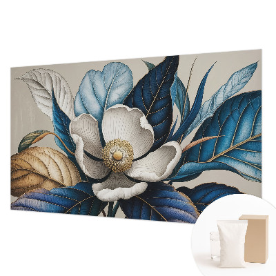 Vliesbehang fotobehang woonkamer met een elegante bloemenprint