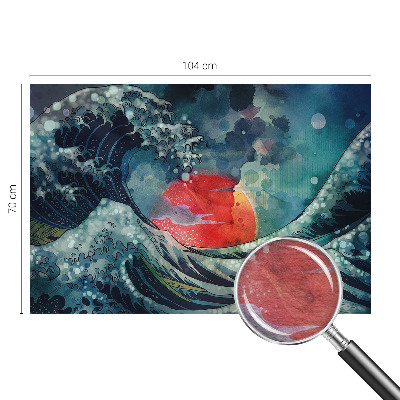 Behang met print met een oceaanachtig oosters motief