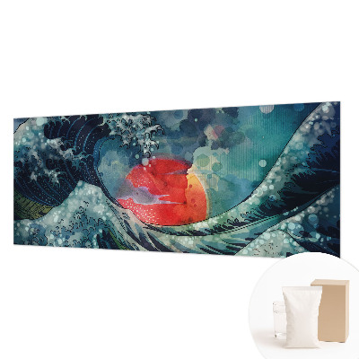 Behang met print met een oceaanachtig oosters motief