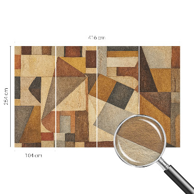 Foto behang op maat met een geometrische abstractie