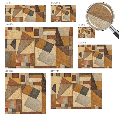 Foto behang op maat met een geometrische abstractie