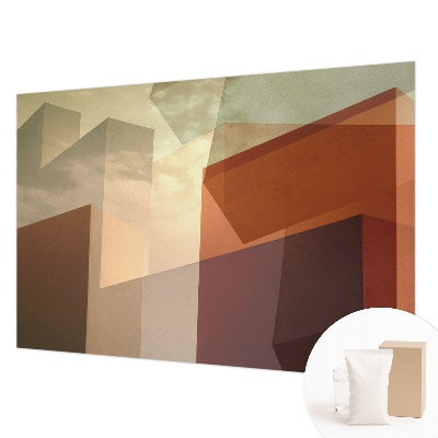 Naadloos fotobehang met abstracte vormen