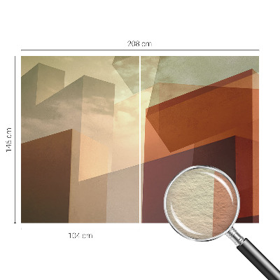 Naadloos fotobehang met abstracte vormen