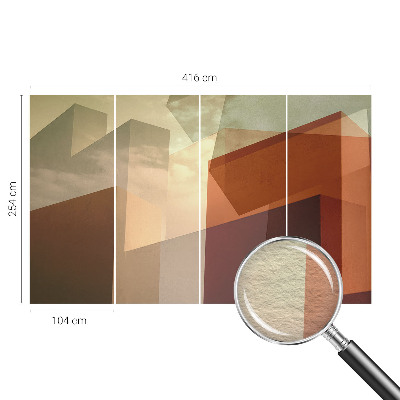 Naadloos fotobehang met abstracte vormen