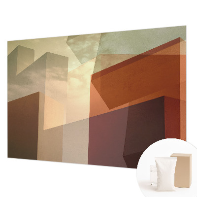 Naadloos fotobehang met abstracte vormen