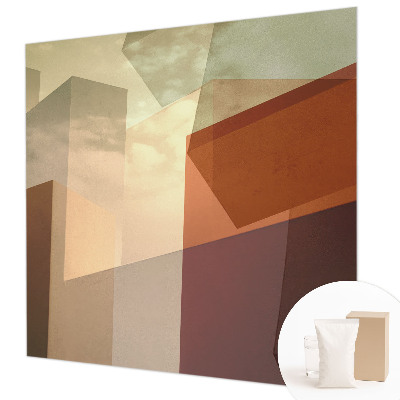 Naadloos fotobehang met abstracte vormen