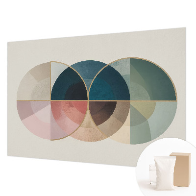Fotobehang slaapkamer met geometrische elegante print