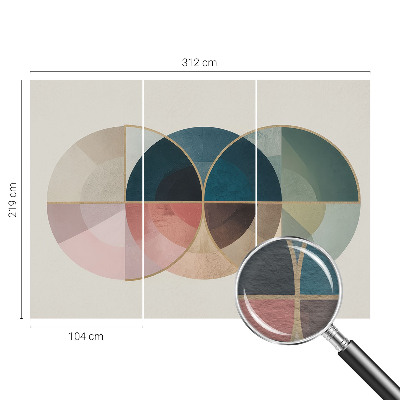 Fotobehang slaapkamer met geometrische elegante print
