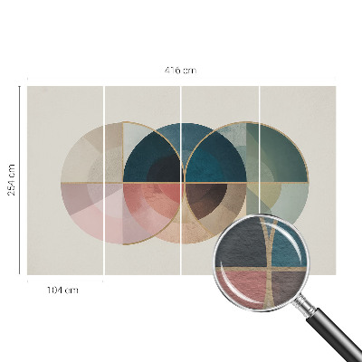 Fotobehang slaapkamer met geometrische elegante print