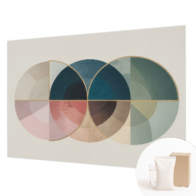 Fotobehang slaapkamer met geometrische elegante print