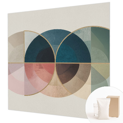 Fotobehang slaapkamer met geometrische elegante print