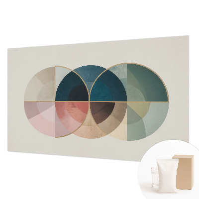 Fotobehang slaapkamer met geometrische elegante print