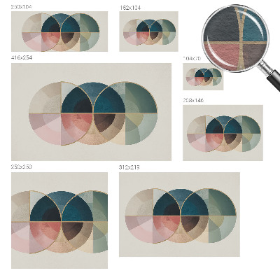 Fotobehang slaapkamer met geometrische elegante print